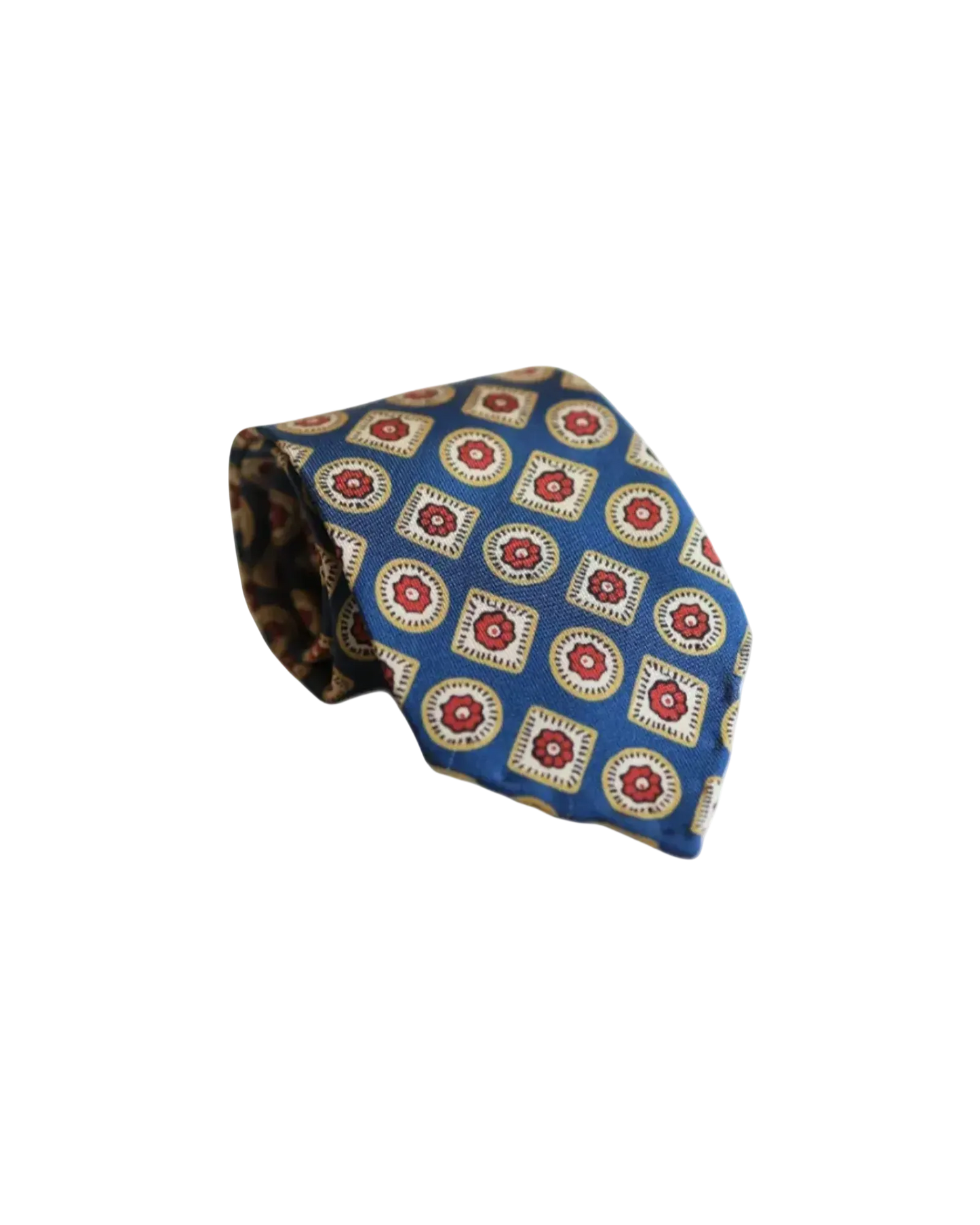 Blue and Red Square Tie