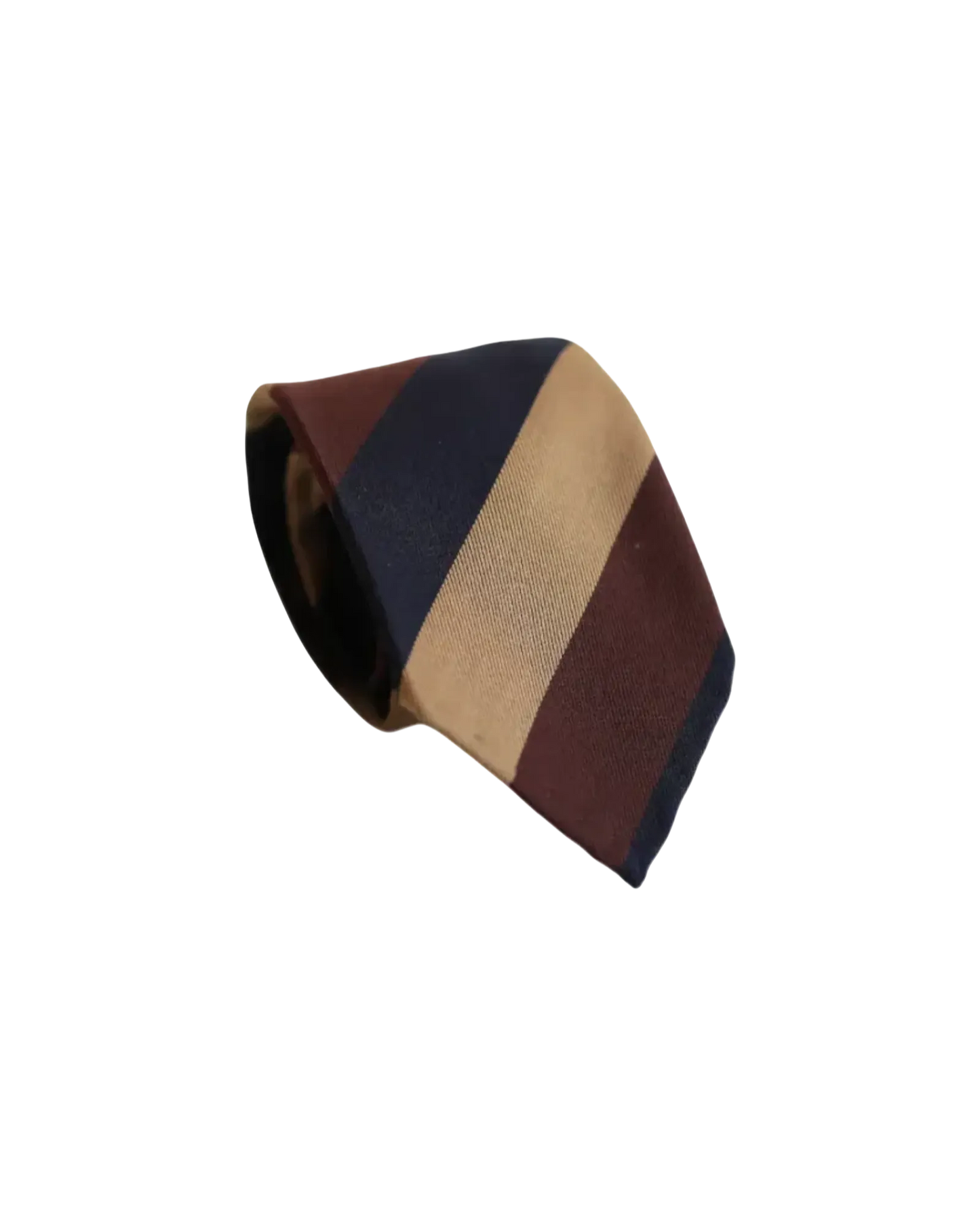 Blue, Brown, Burgundy Stripe Tie