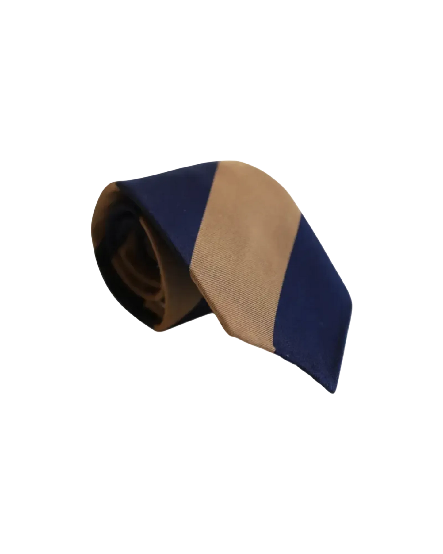 Blue and Brown Wide Stripe Tie