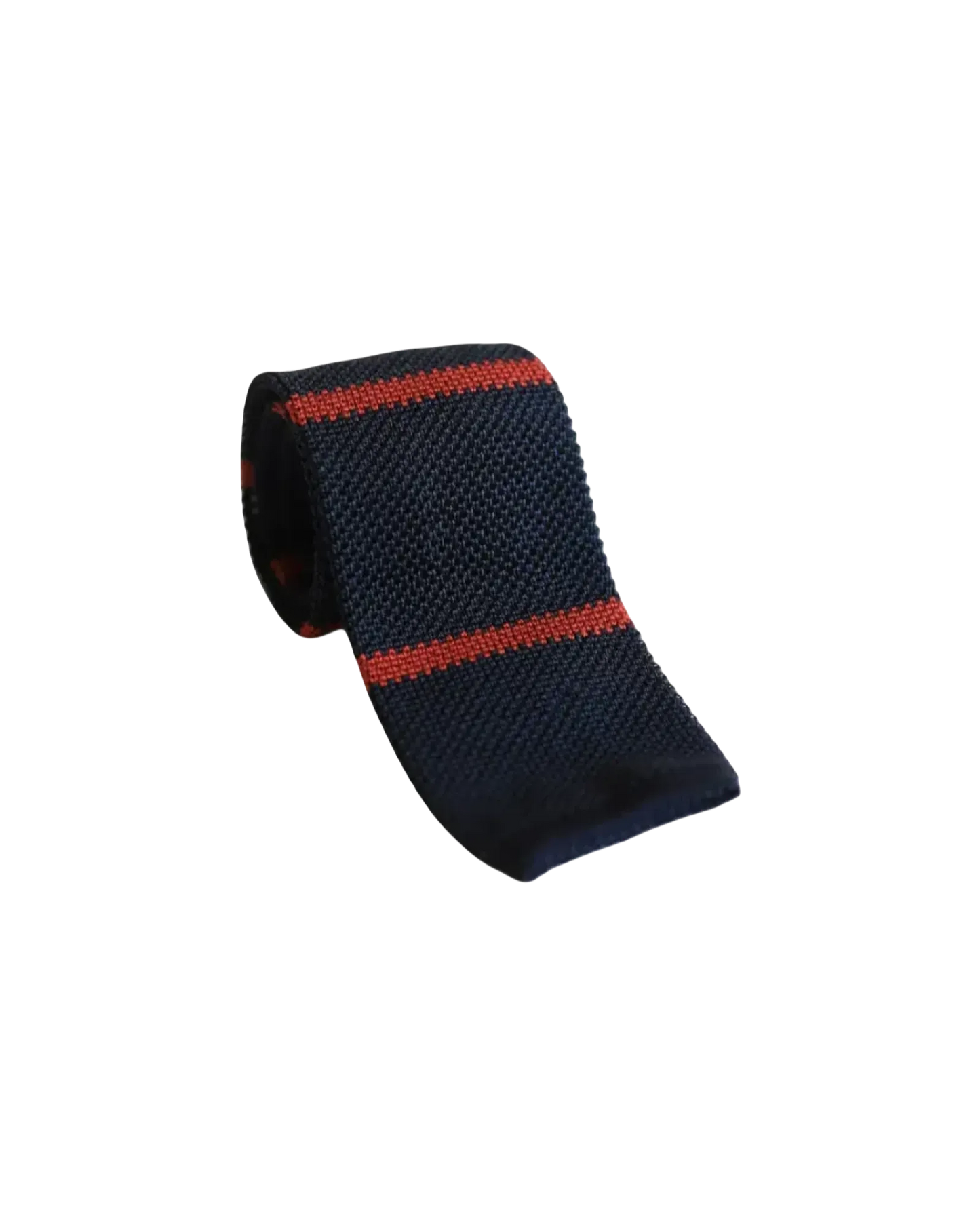 Blue and Red Stripe Knit Tie