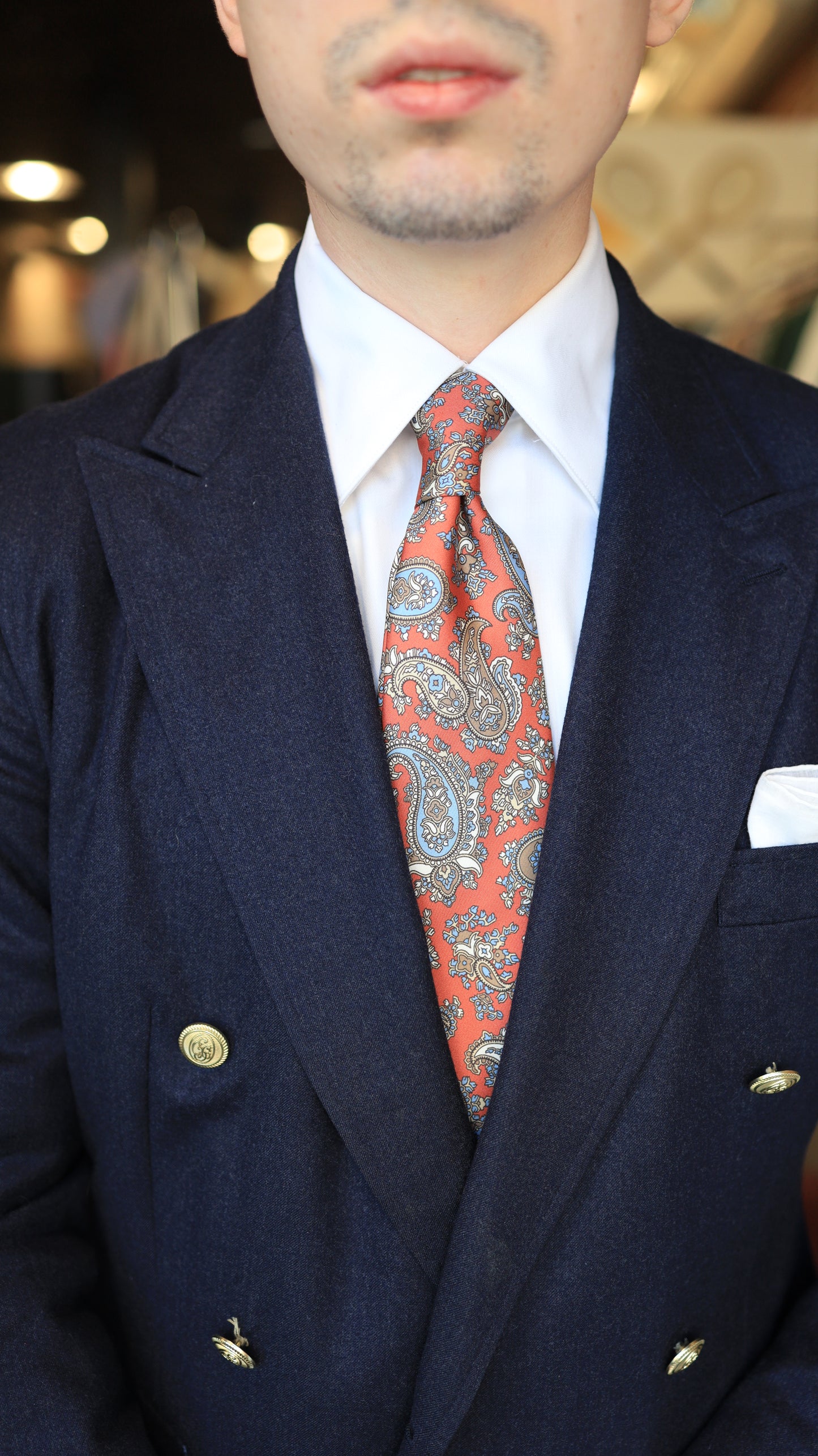 Orange Paisley Tie