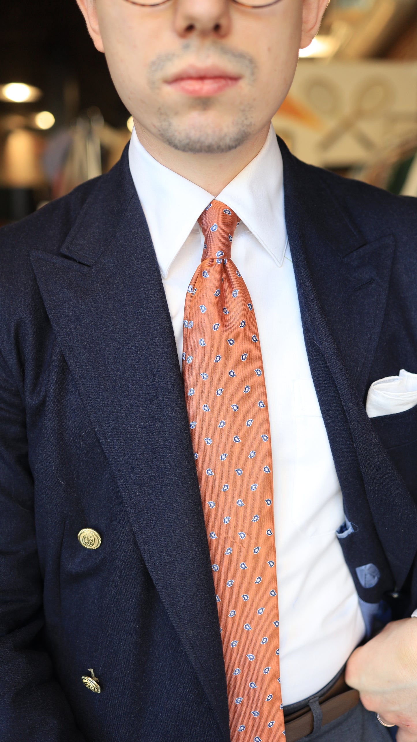 Orange Paisley Tie