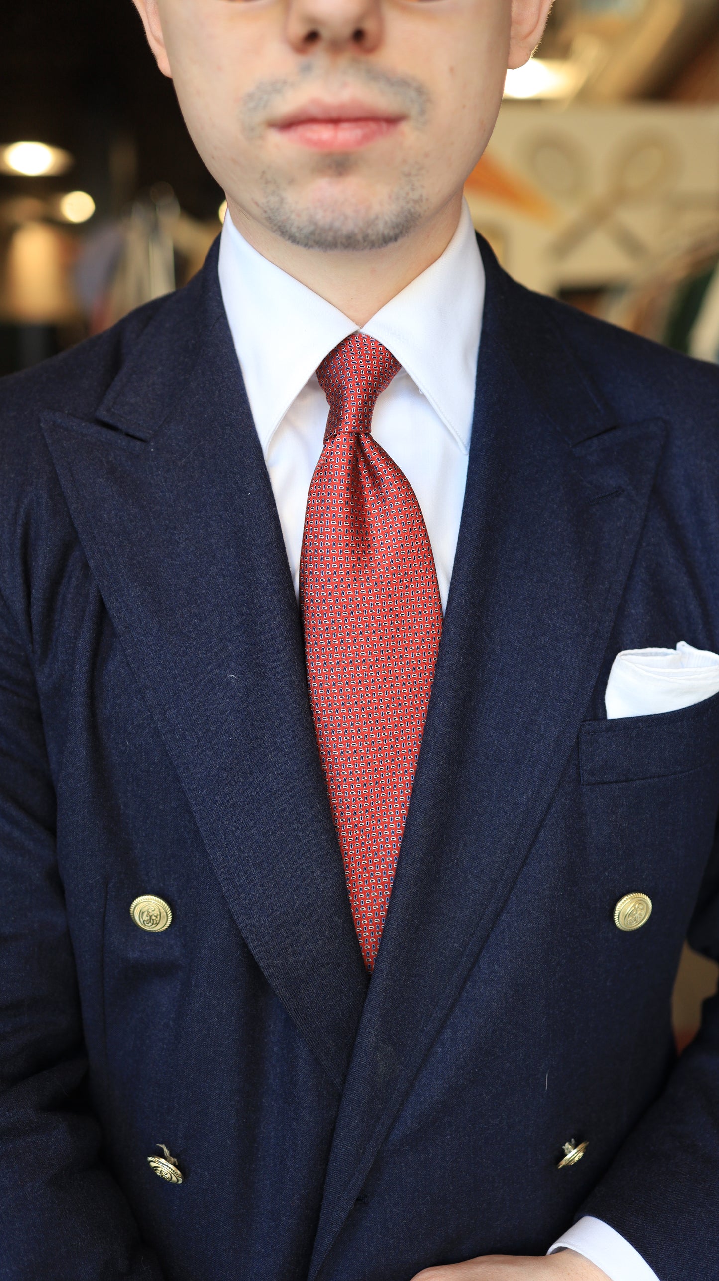 Red Micro Paisley Tie