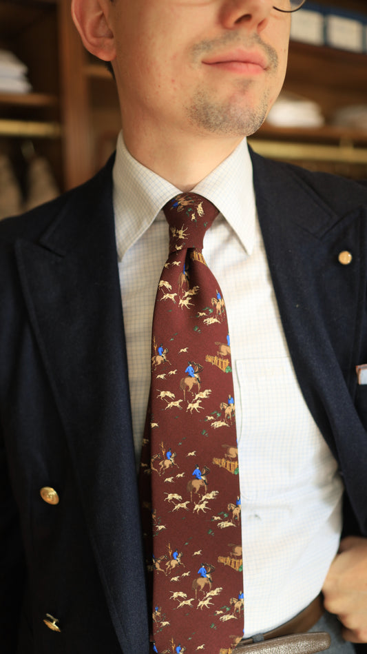 Burgundy Hunting Tie