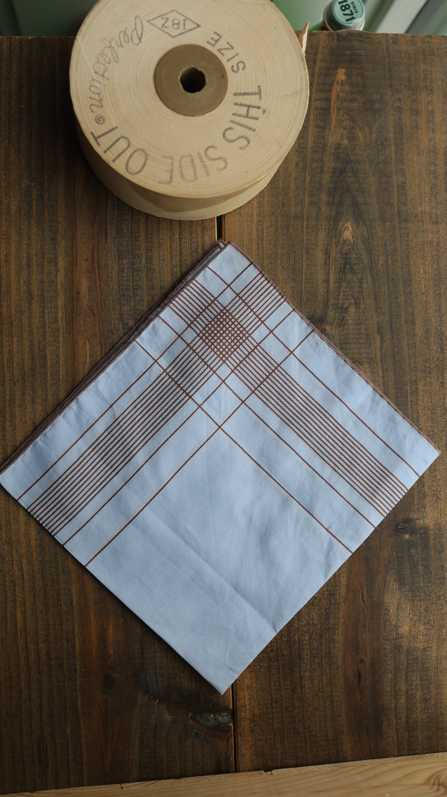 Art deco Blue and Brown Pocket Square