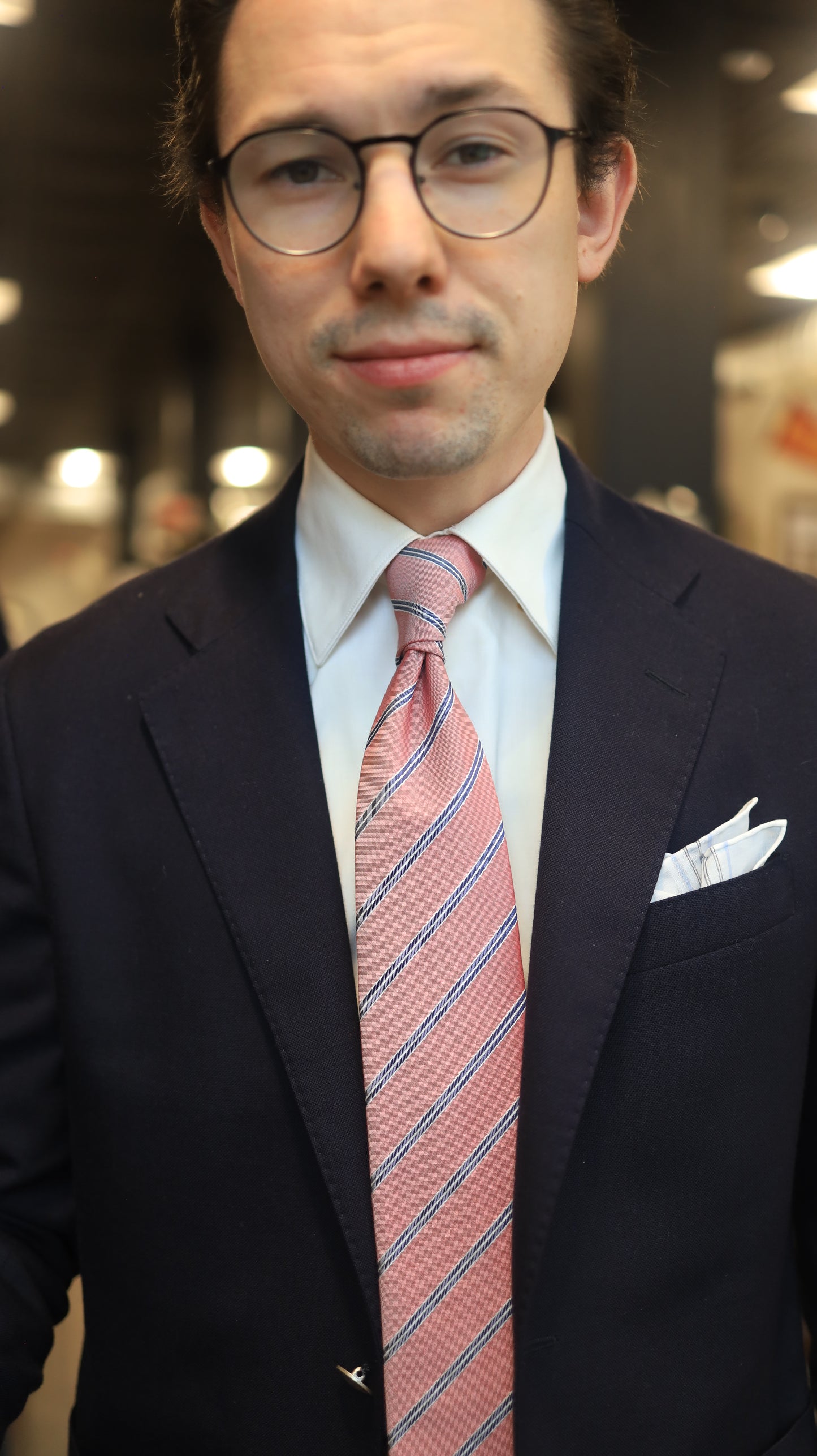 Lt Pink Stripe Tie