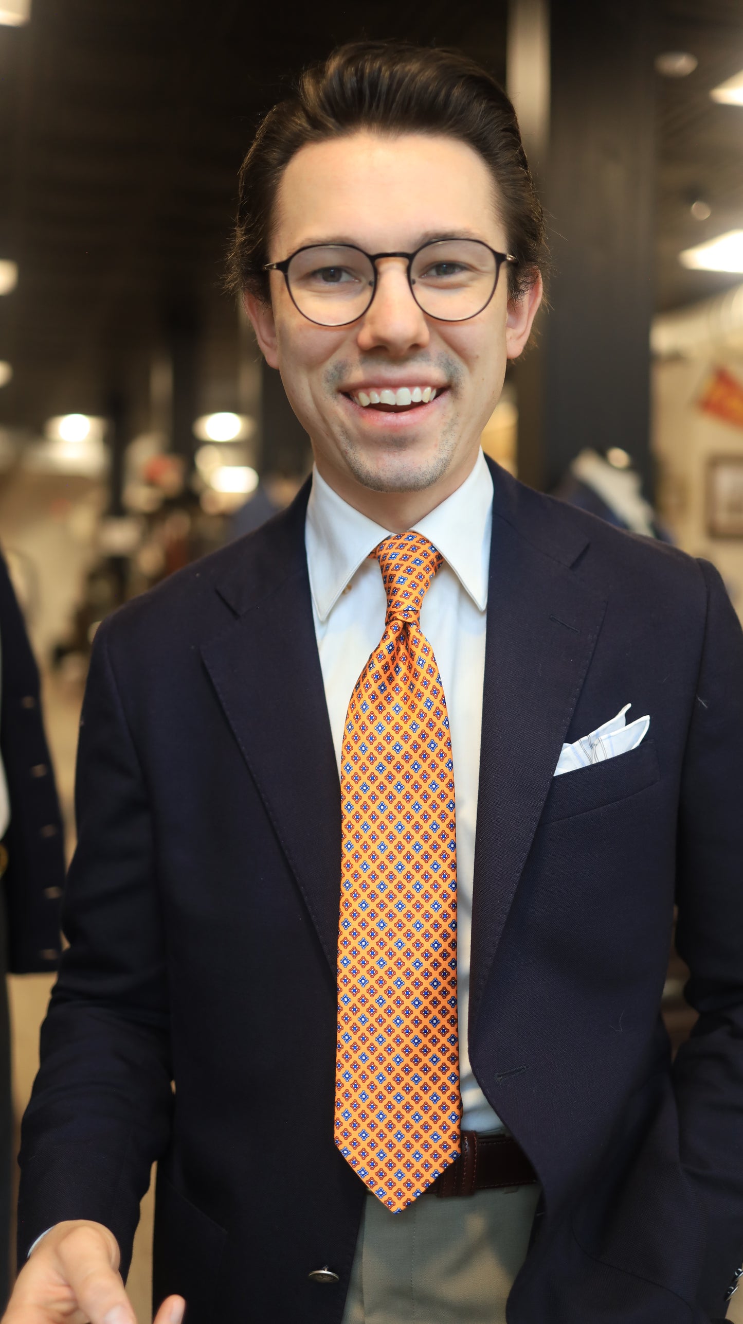 Orange/Blue Neat Tie