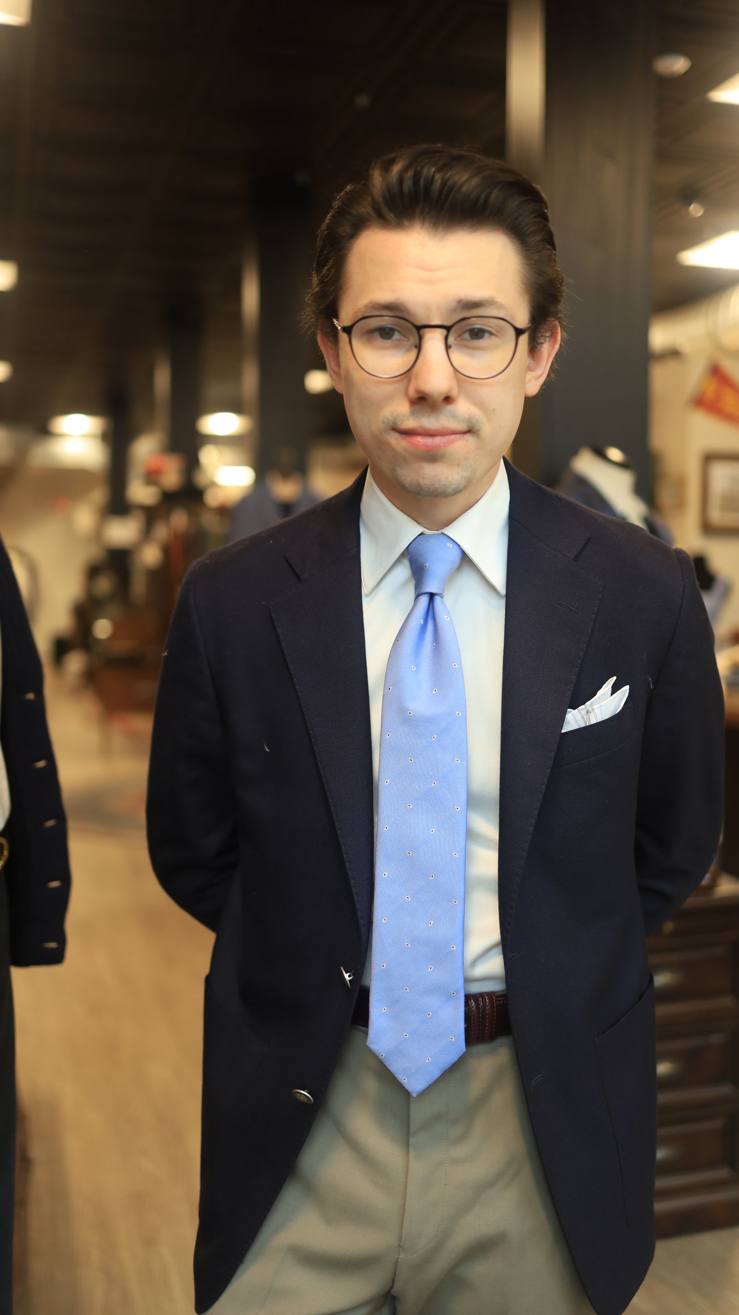 Lt Blue Neat Paisley Tie