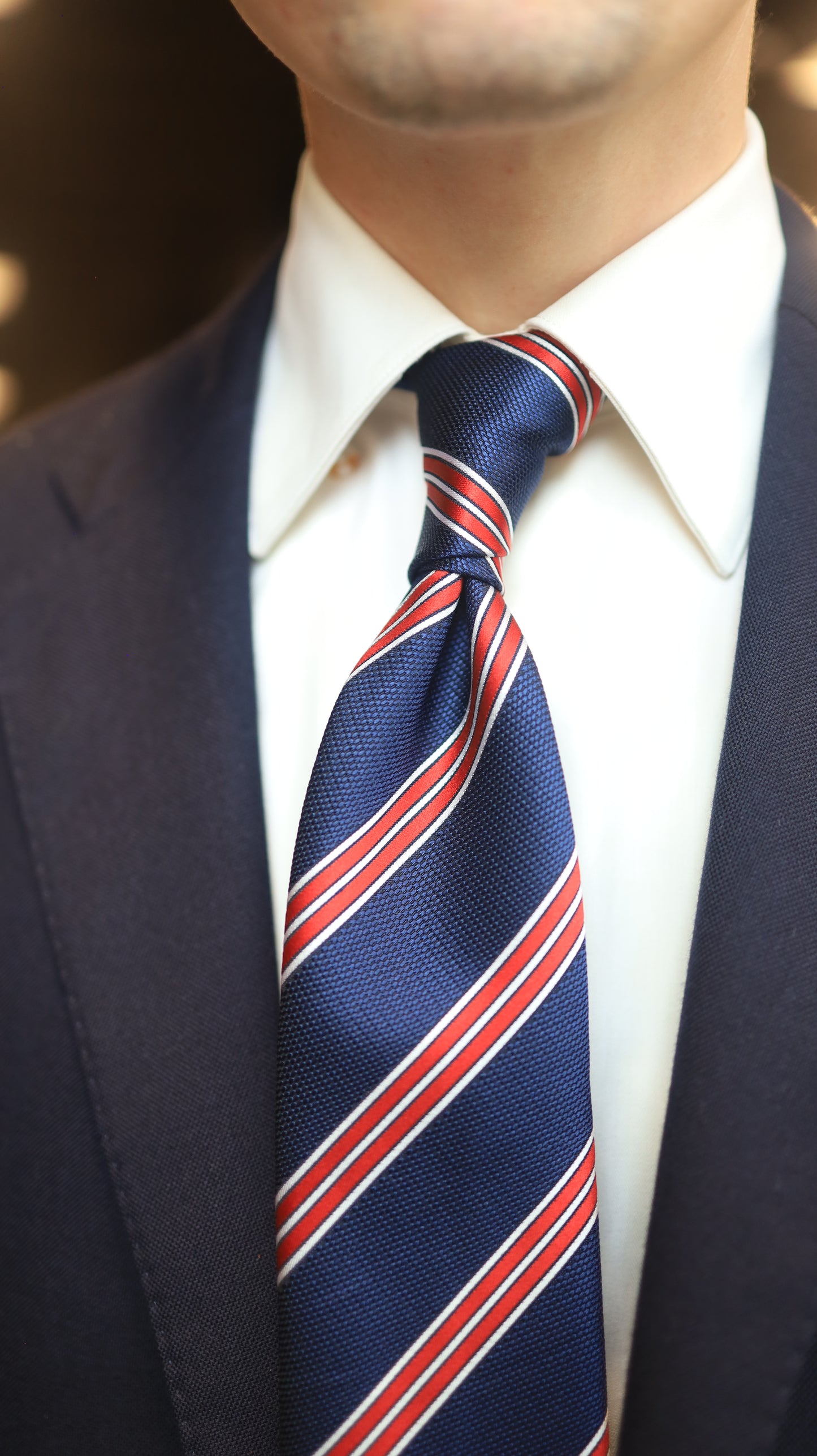 Blue/Red Repp Tie