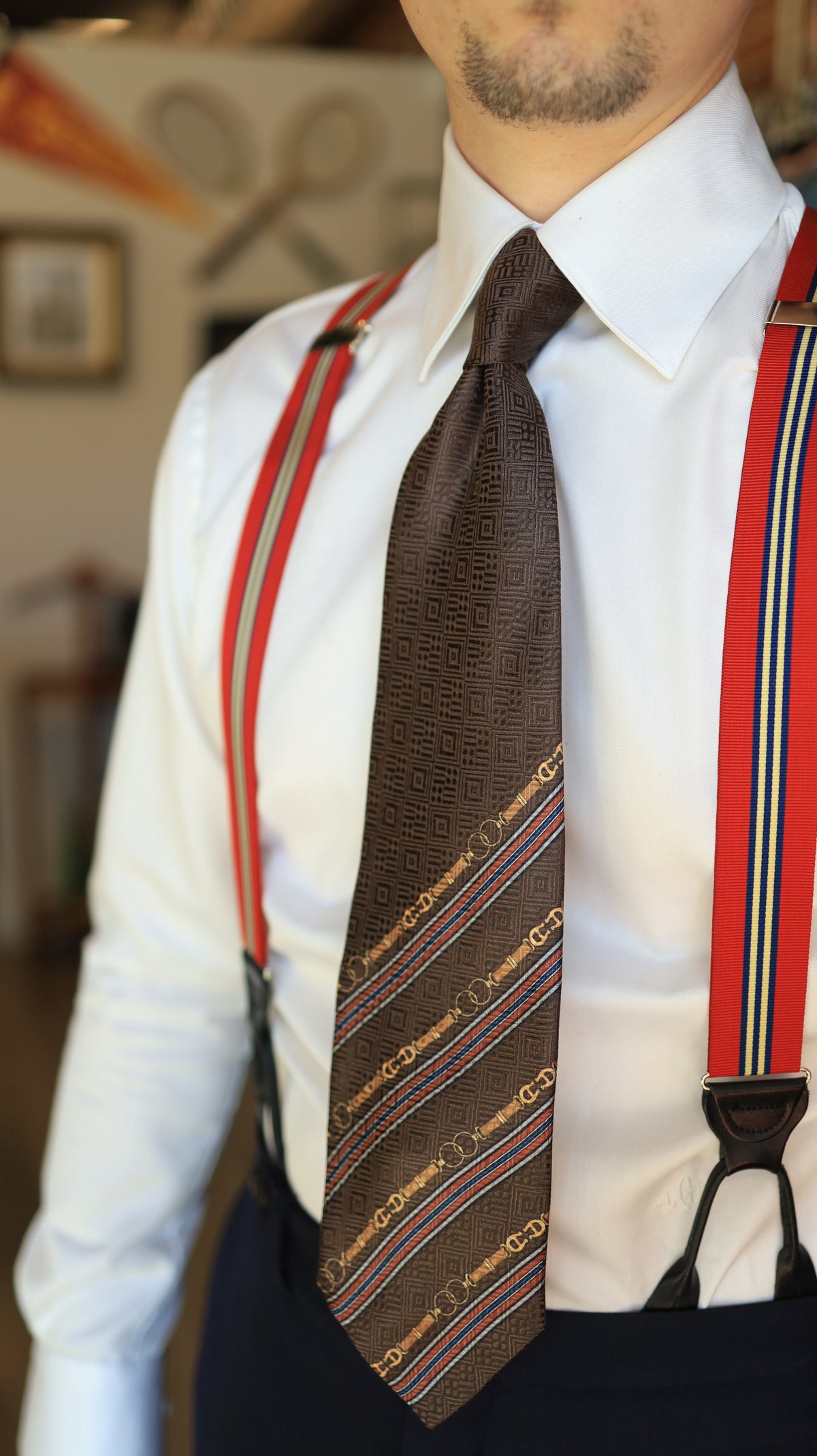 Partial Stripe Horse Bit Tie