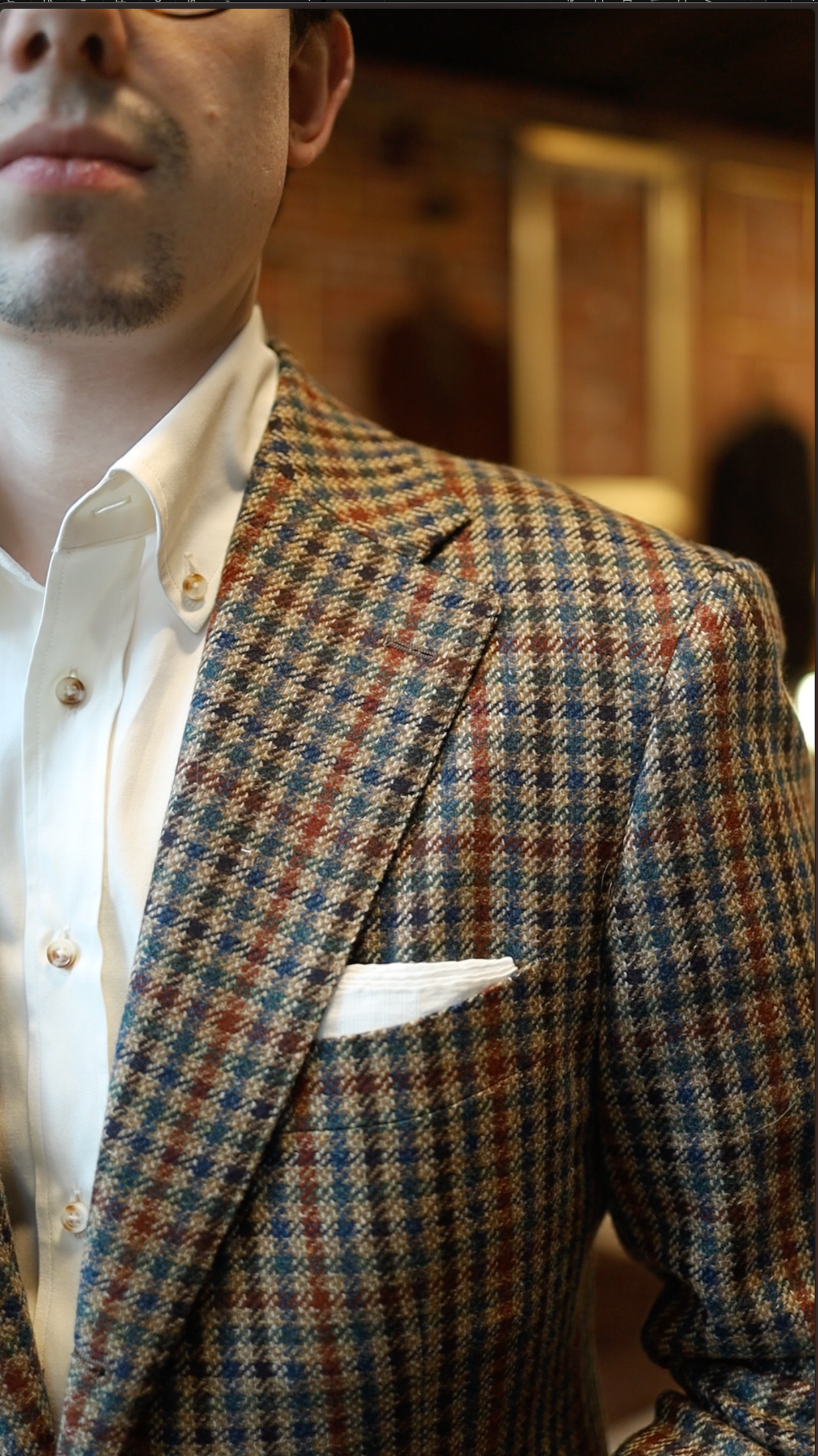 Ariston Red, Blue, Green, Brown Checked Sport Coat
