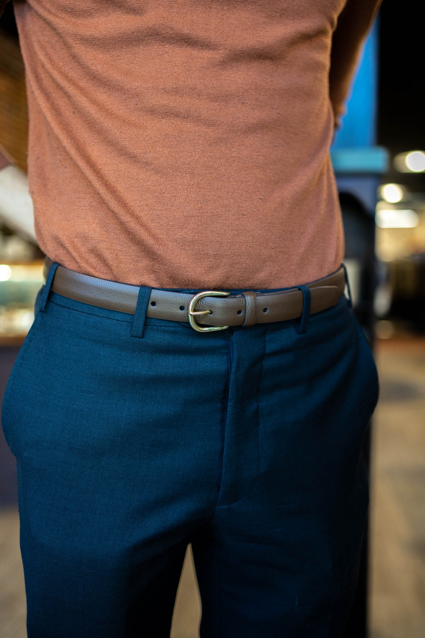 Slim Leather Italian Belts
