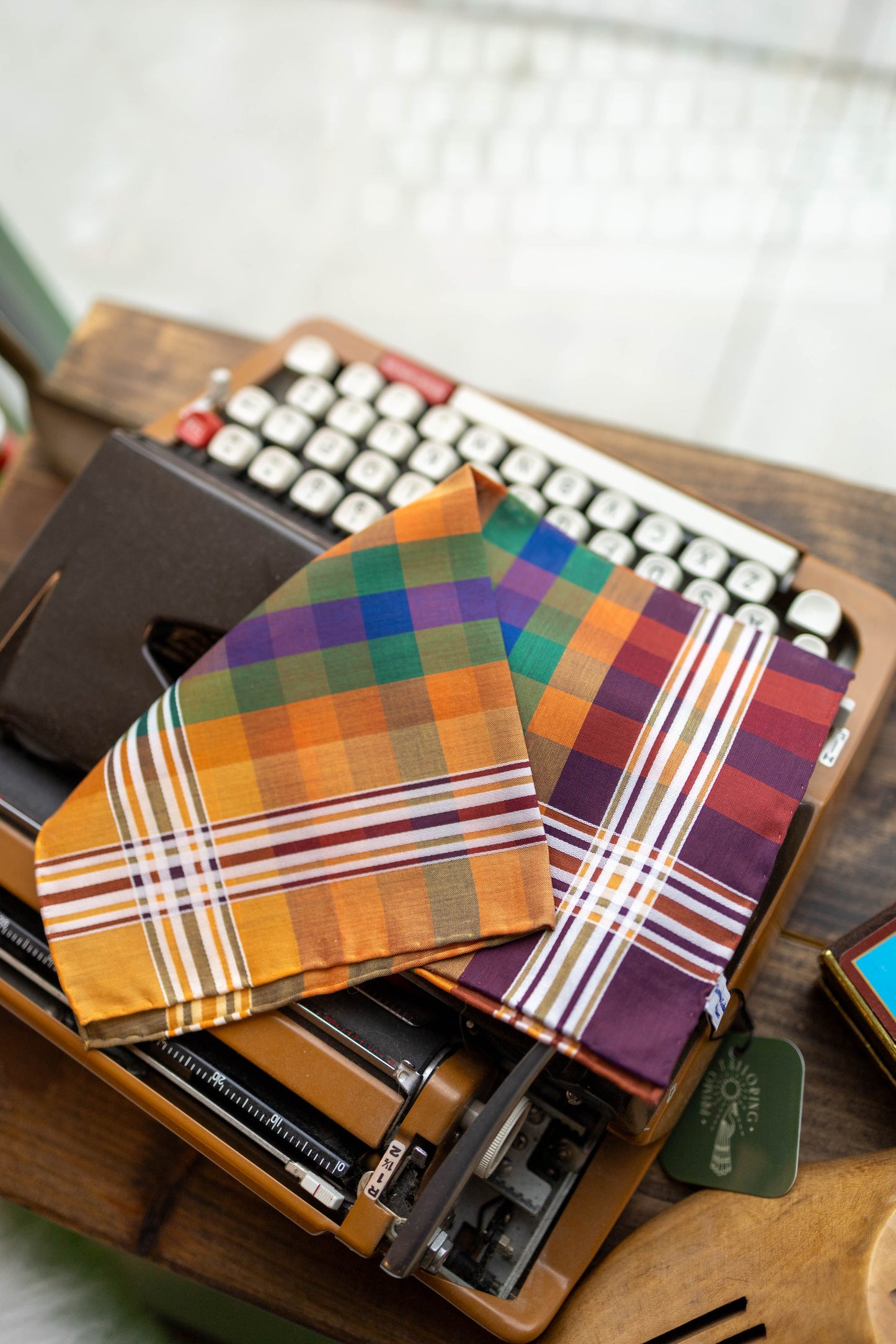 DARK RED MADRAS POCKET SQUARE