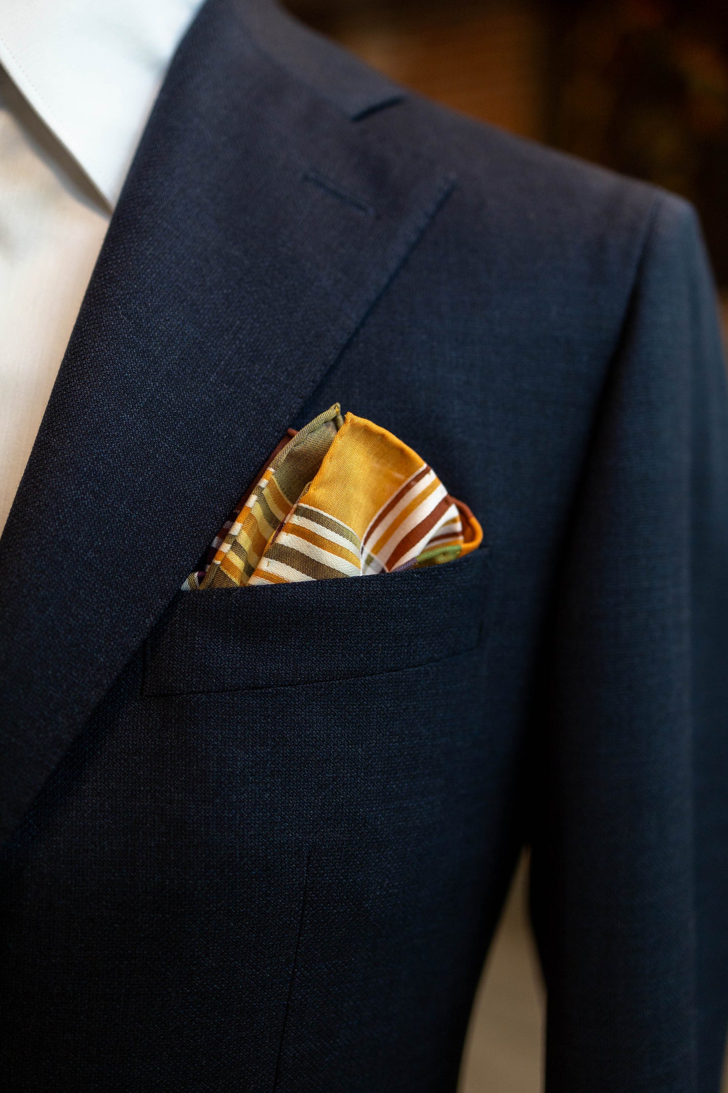 DARK RED MADRAS POCKET SQUARE