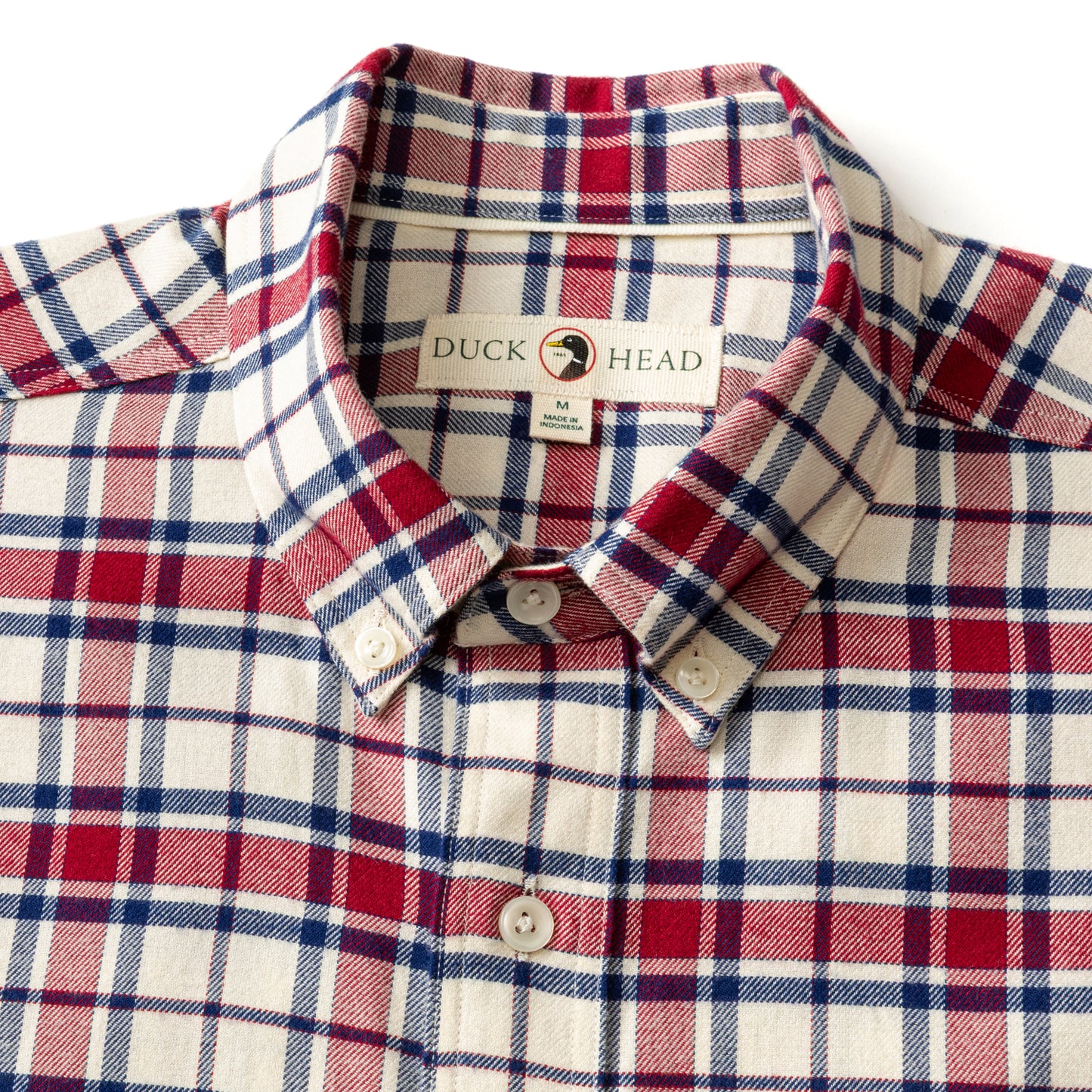 Red Cotton Flannel Sport Shirt