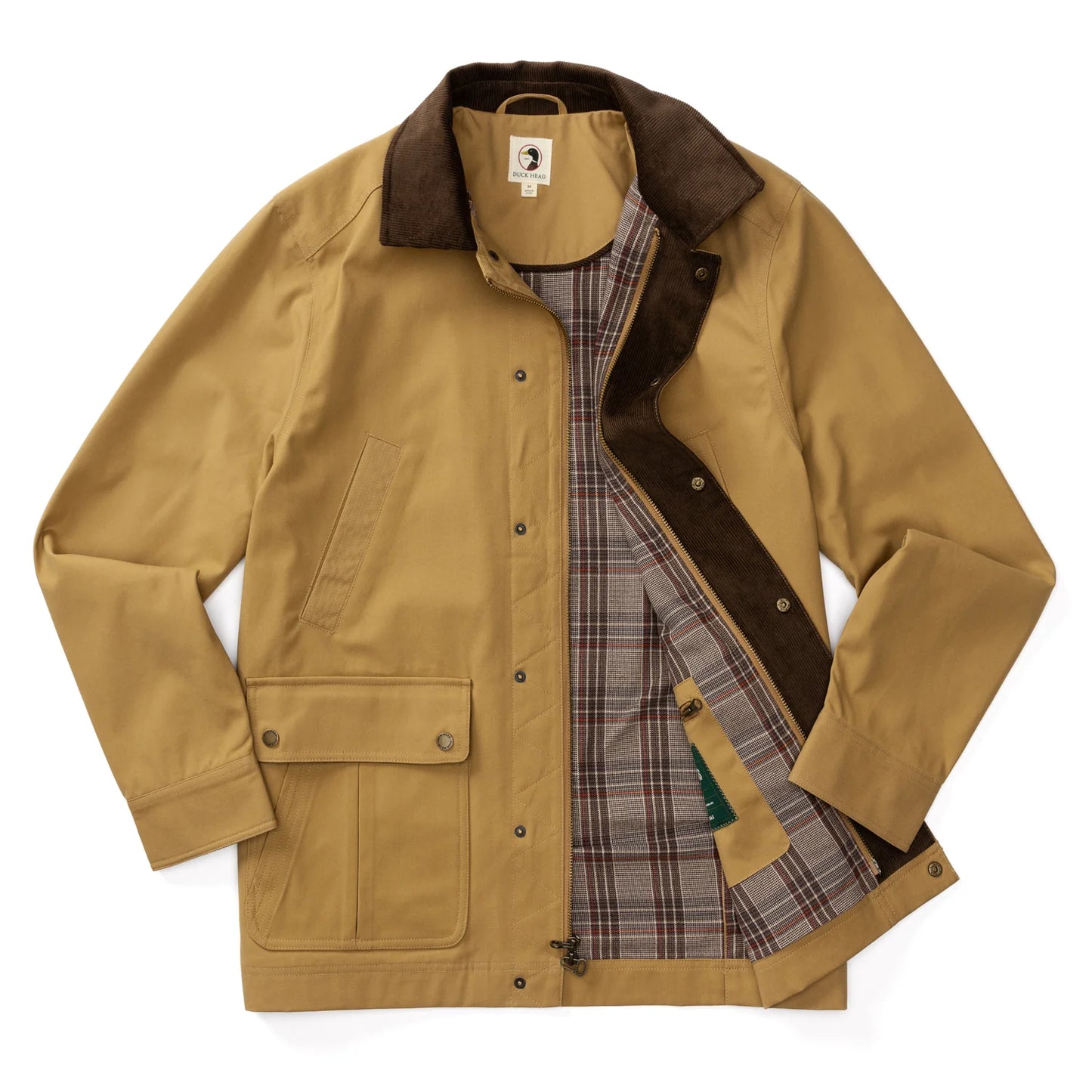 WAXED DUCK CANVAS JACKET — Dull Gold