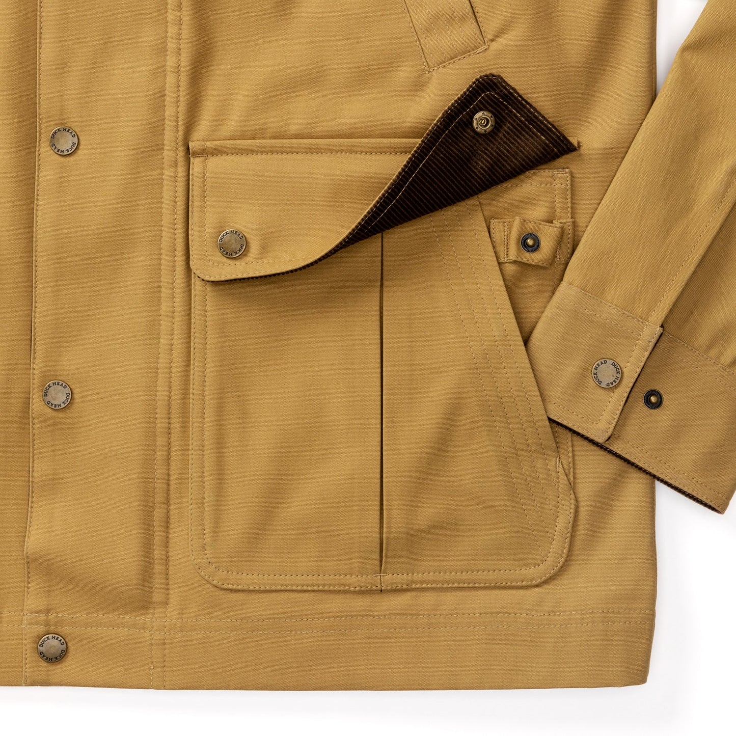 WAXED DUCK CANVAS JACKET — Dull Gold