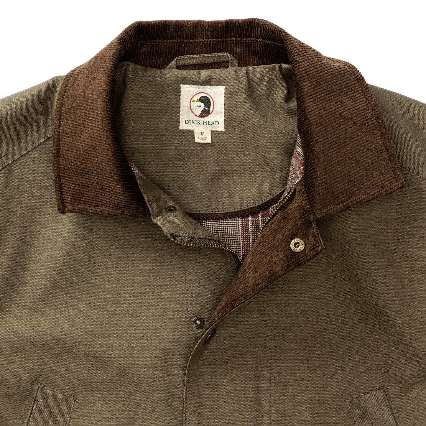 WAXED DUCK CANVAS JACKET — Dark Olive