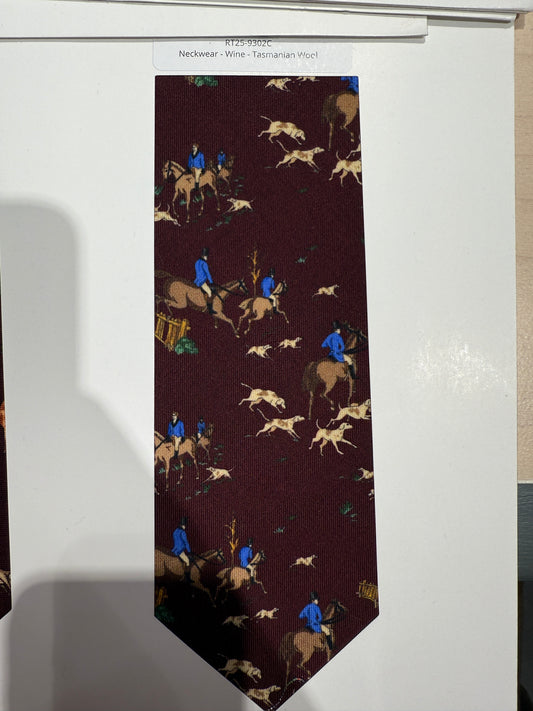 Burgundy Hunting Tie