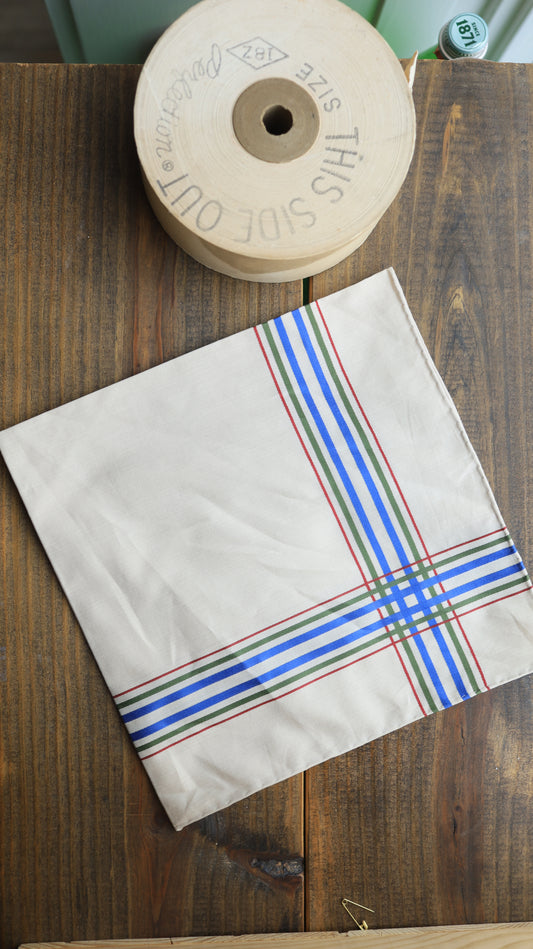 Beige Multi Color Pocket Square