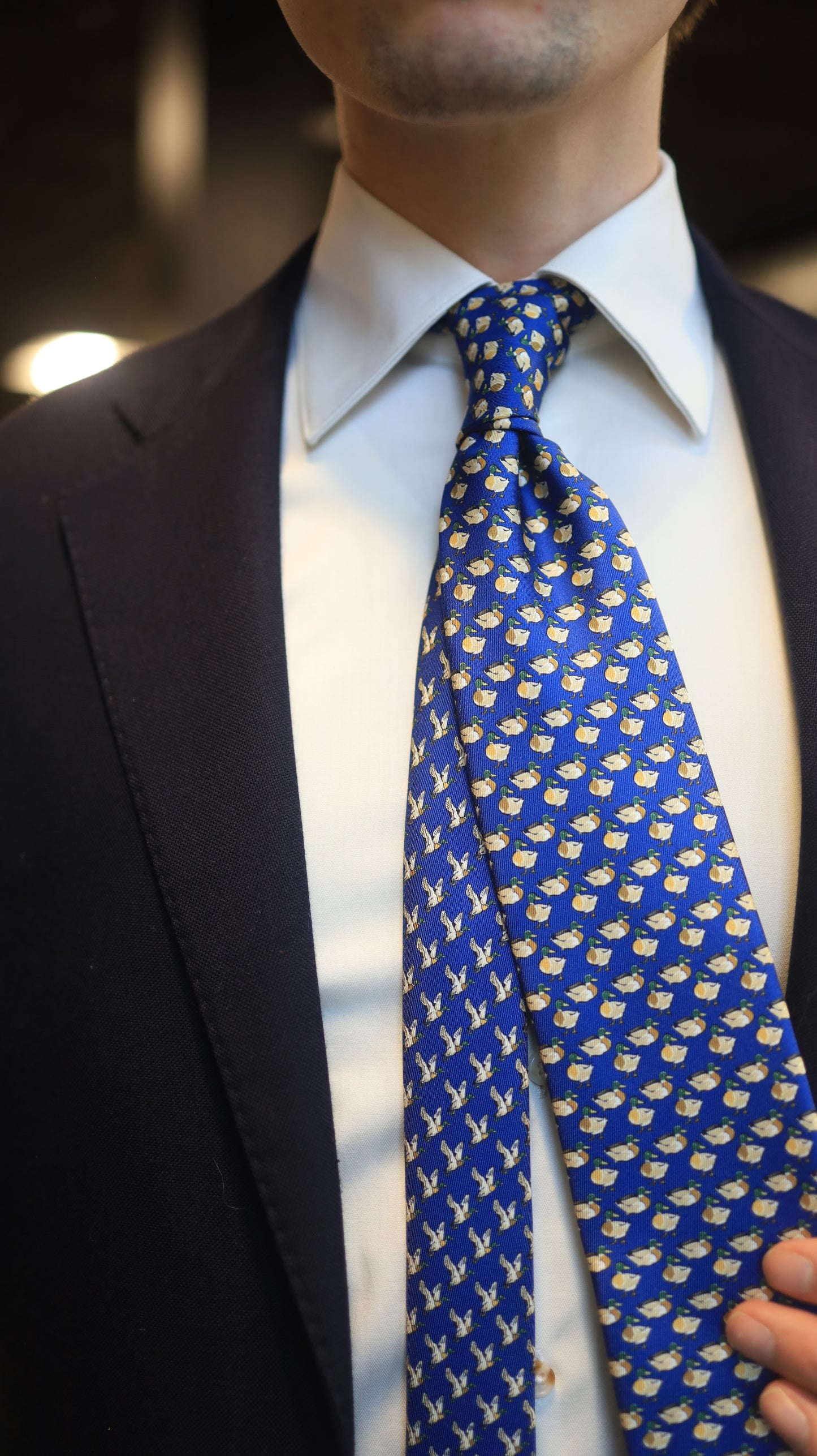 Duck Tie (Red & Navy)