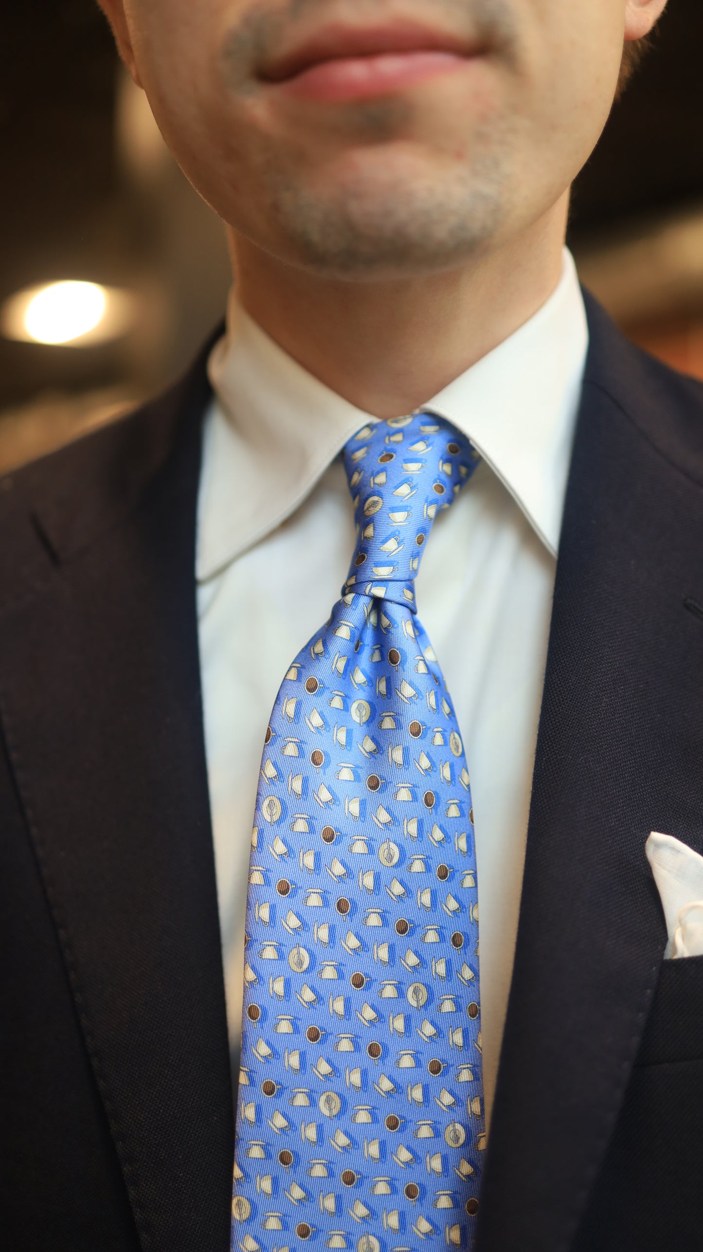 Espresso Cup Tie (Green&Blue)