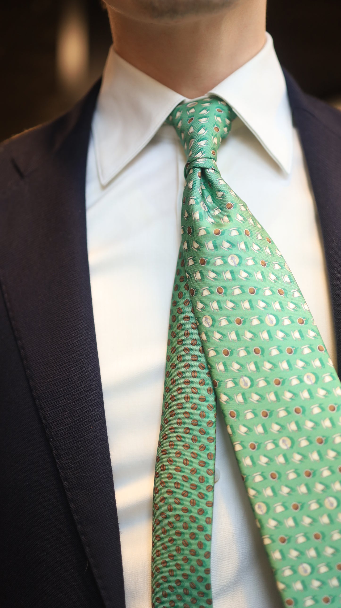 Espresso Cup Tie (Green&Blue)