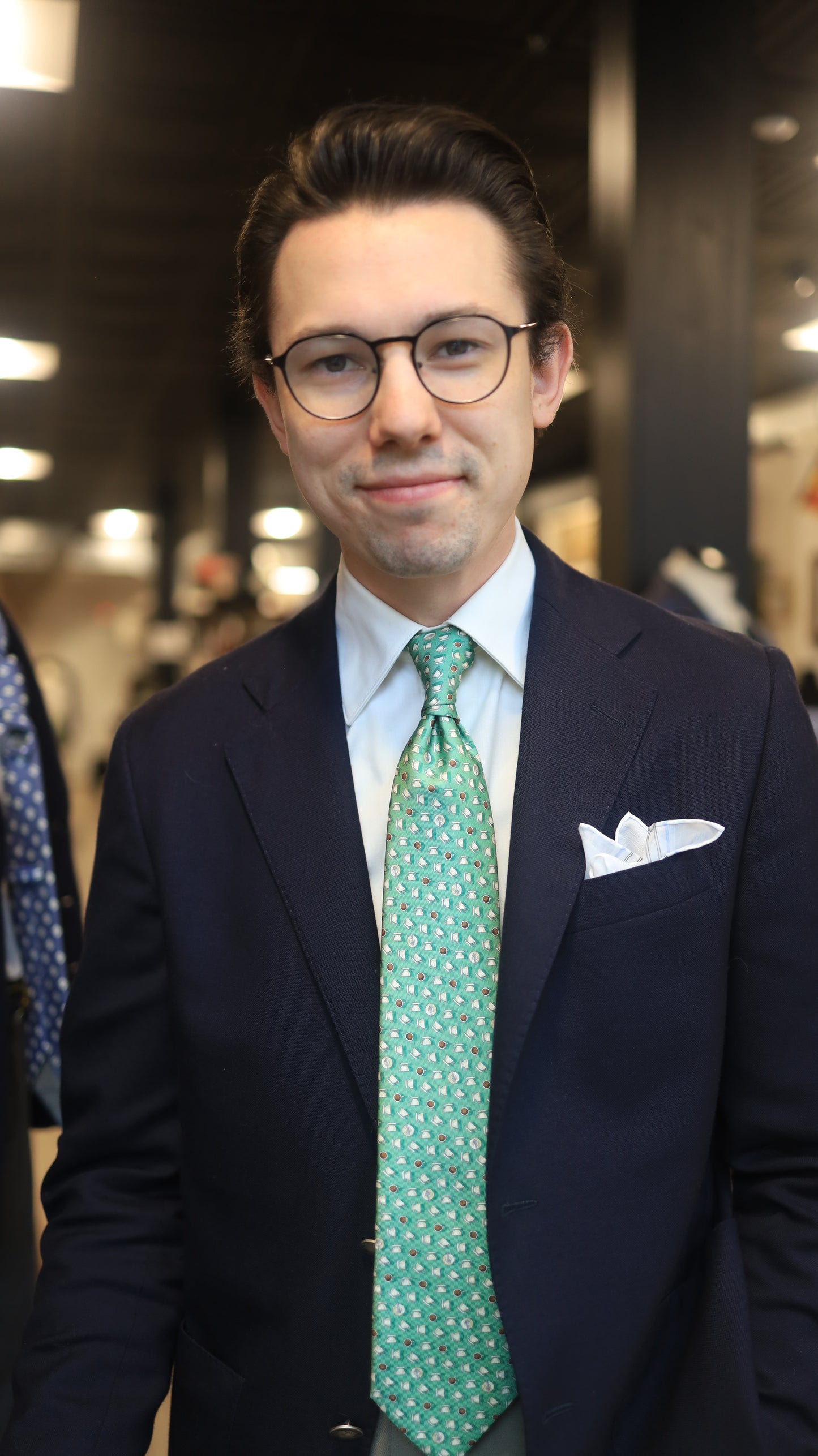 Espresso Cup Tie (Green&Blue)