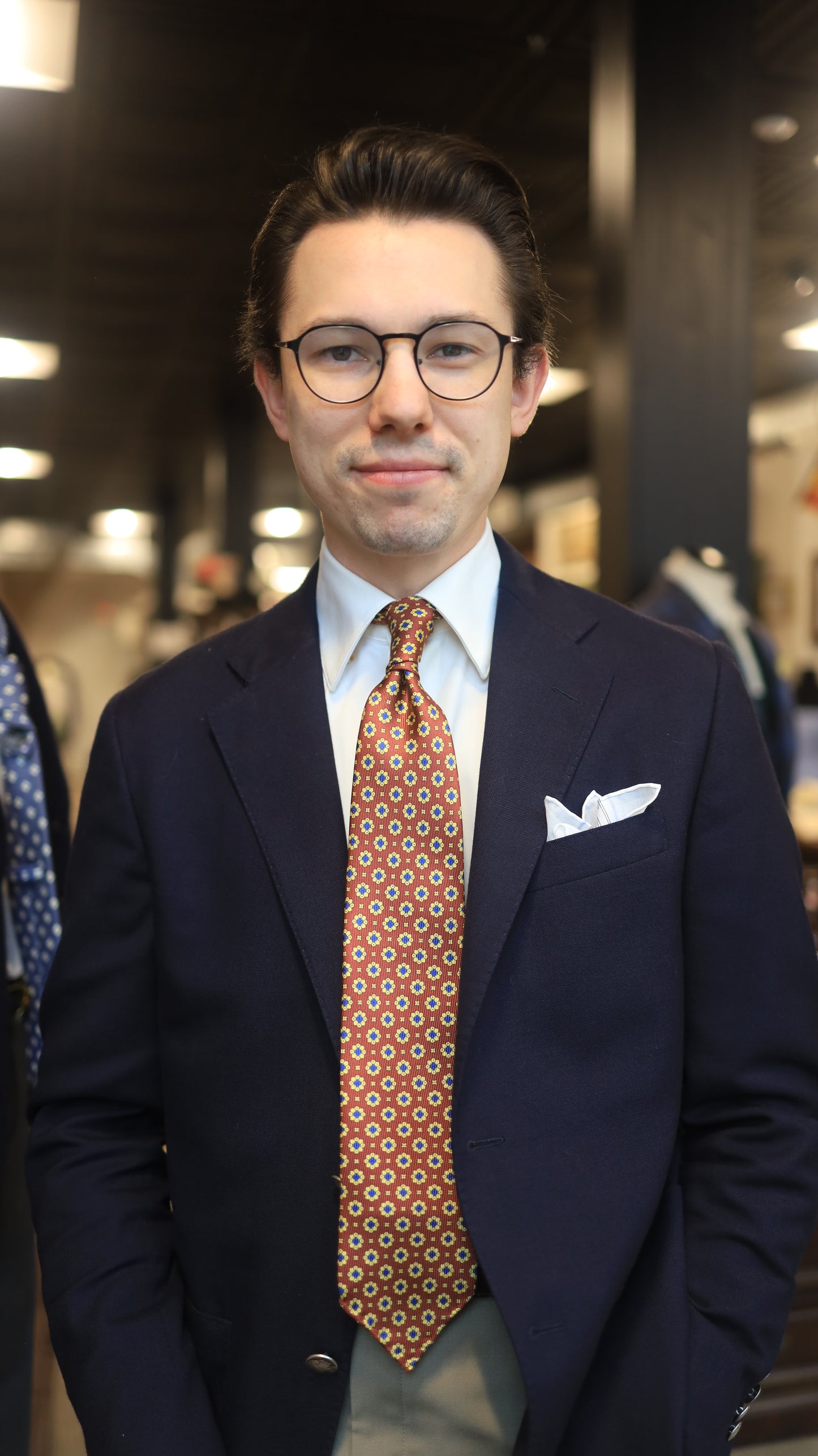 Red/Blue/Yellow Neat Tie