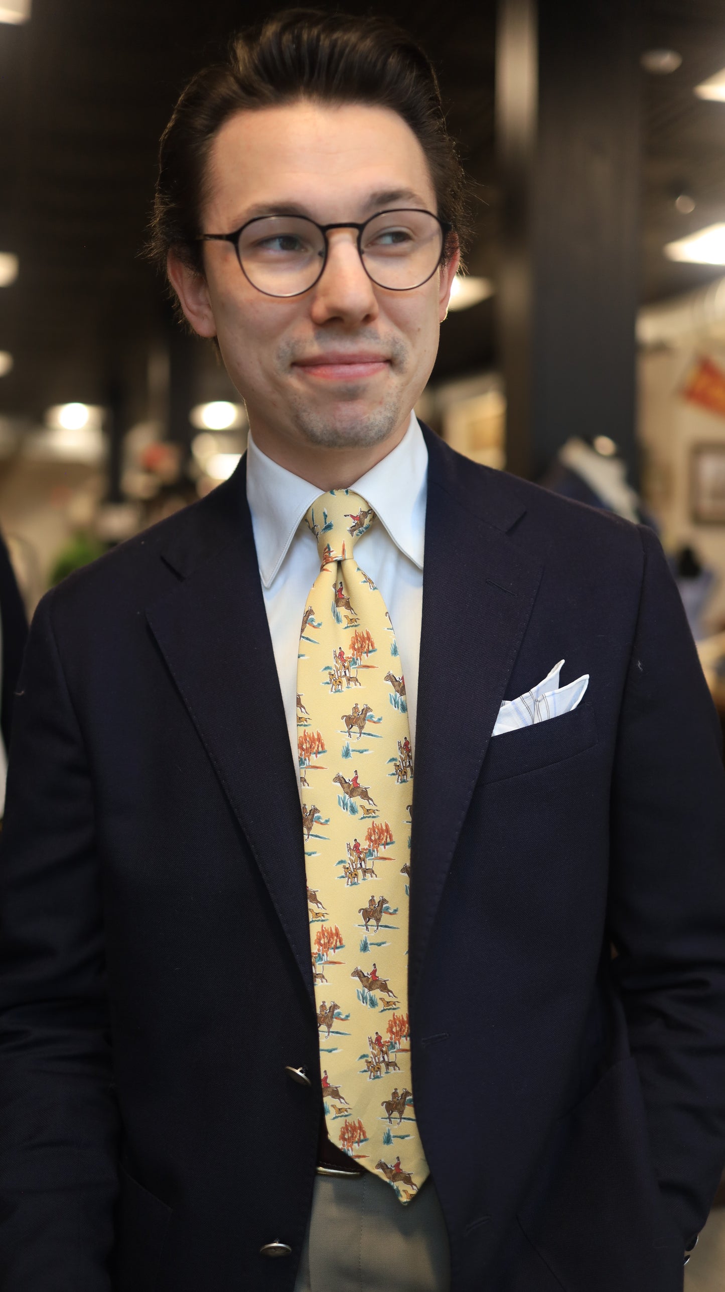 Yellow English Hunting Tie