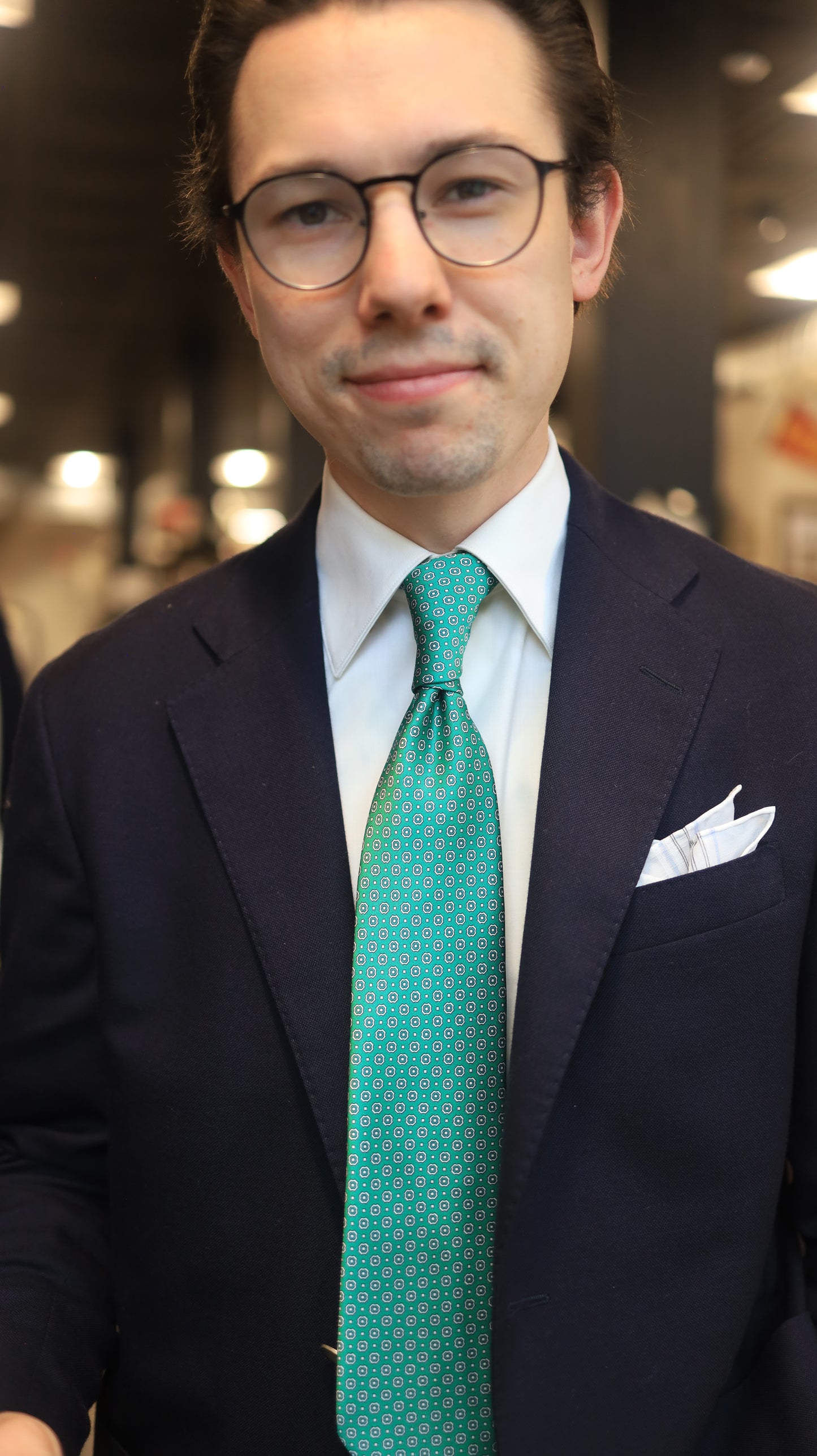 Green Neat Tie