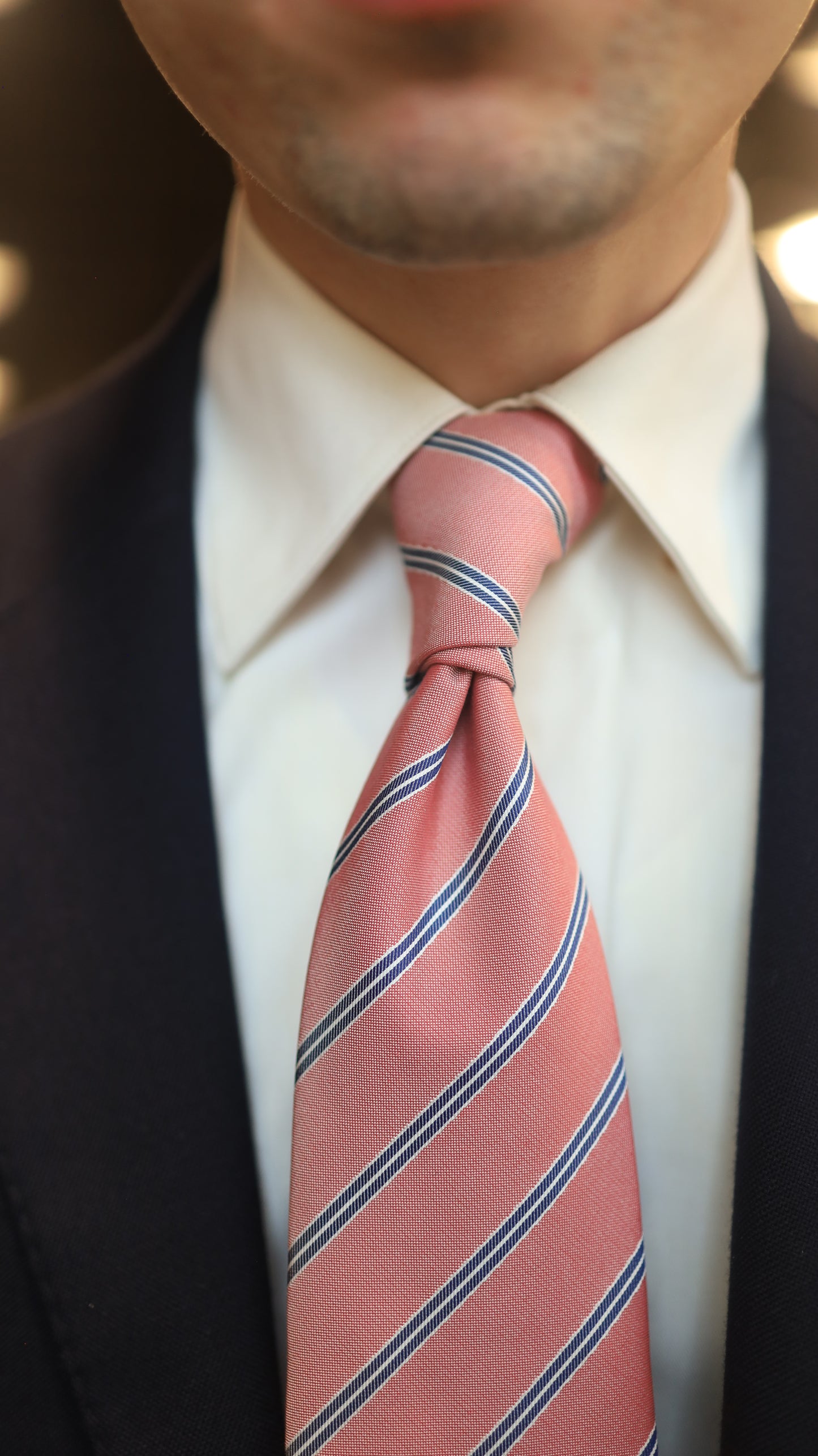 Lt Pink Stripe Tie
