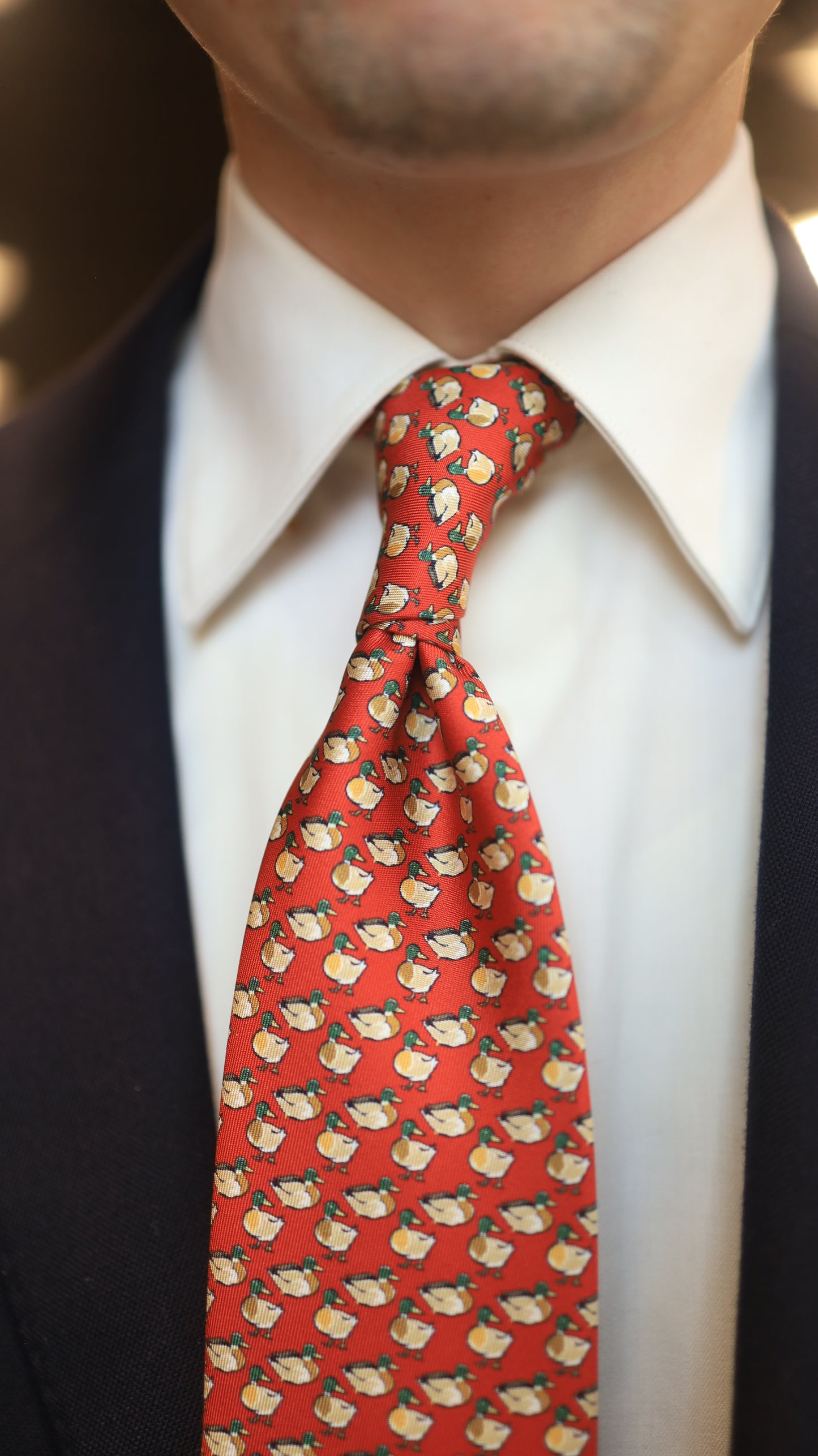 Duck Tie (Red & Navy)