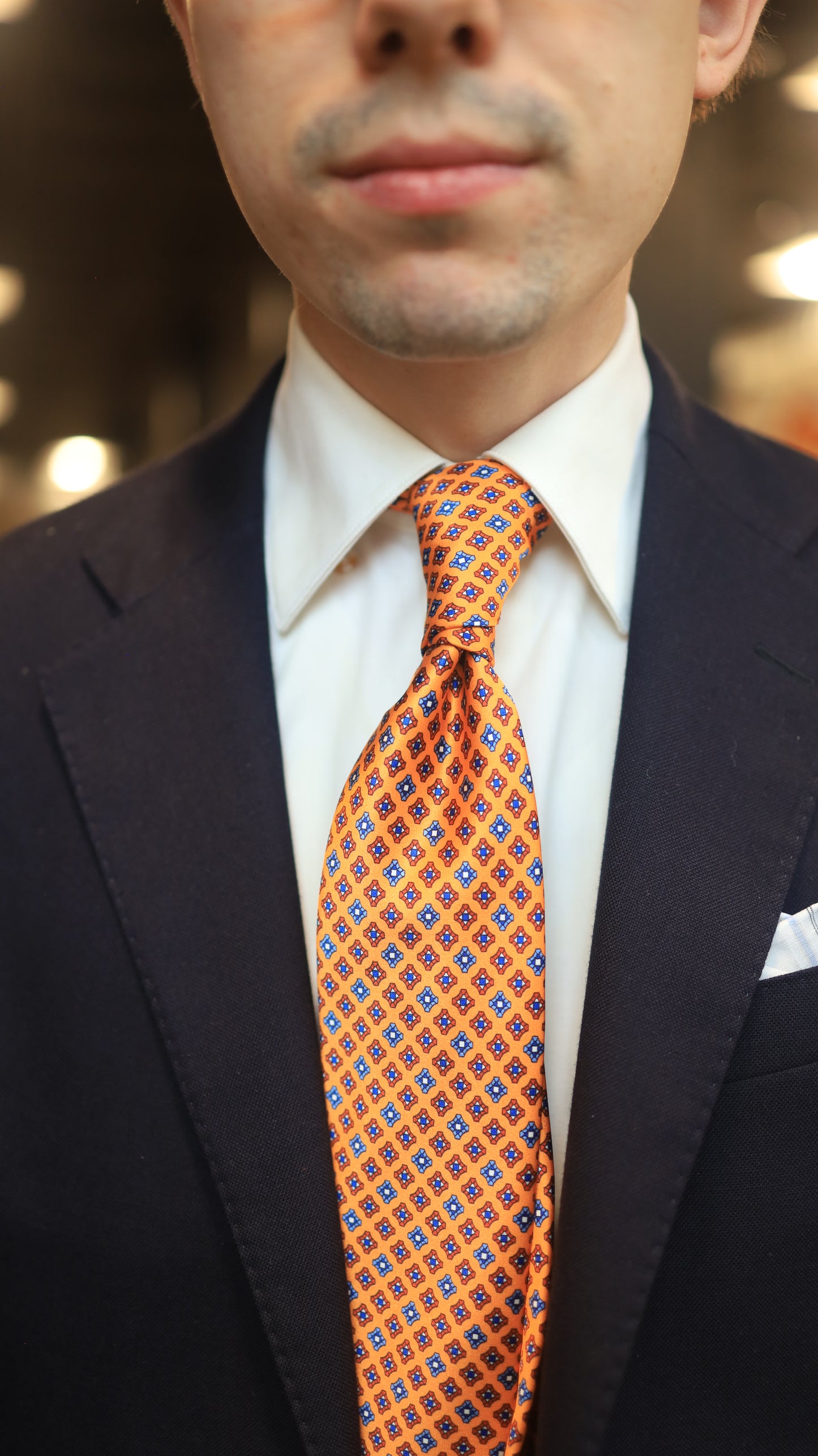 Orange/Blue Neat Tie