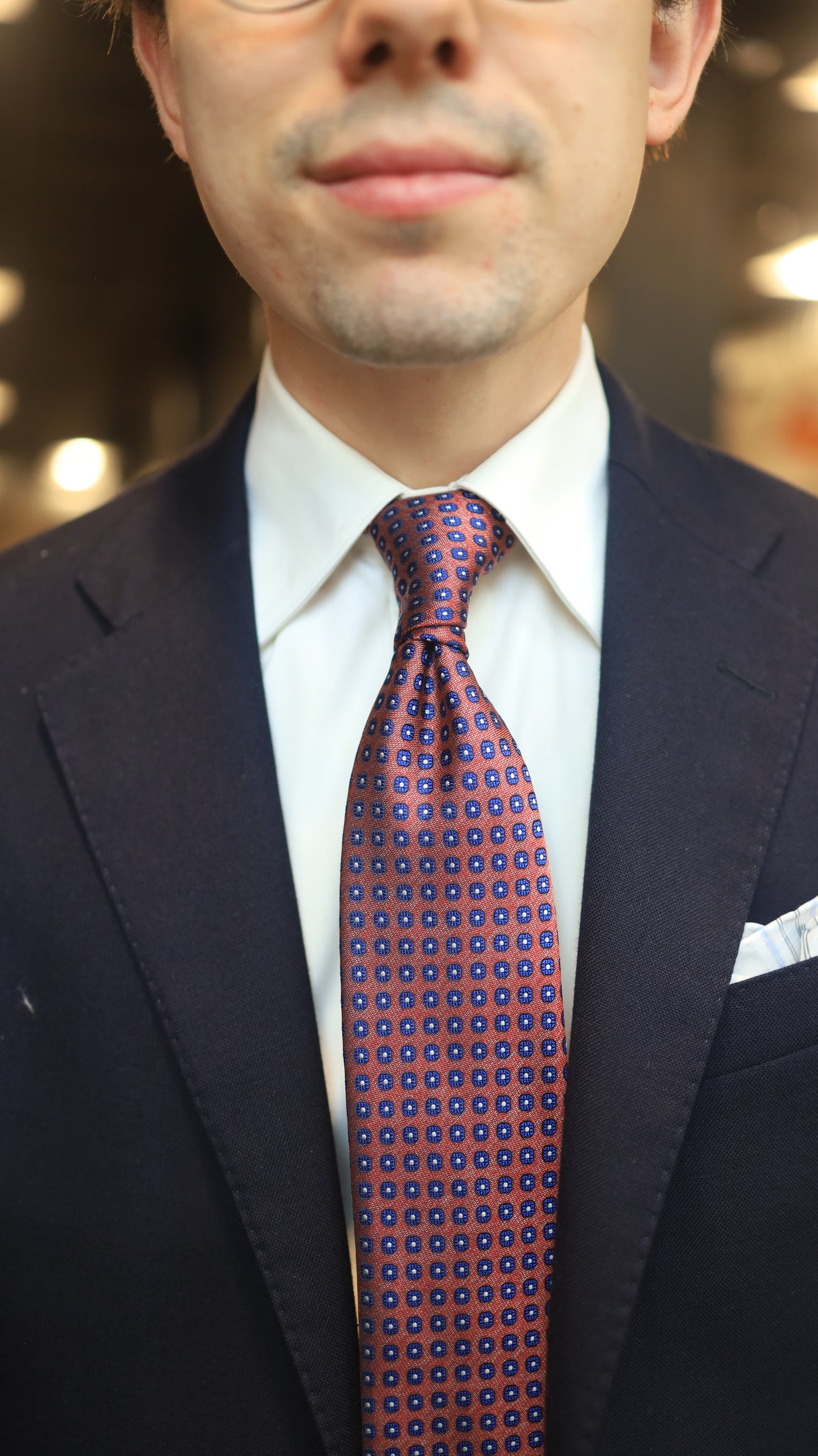 Burgundy/Blue Iridescent Neat Tie