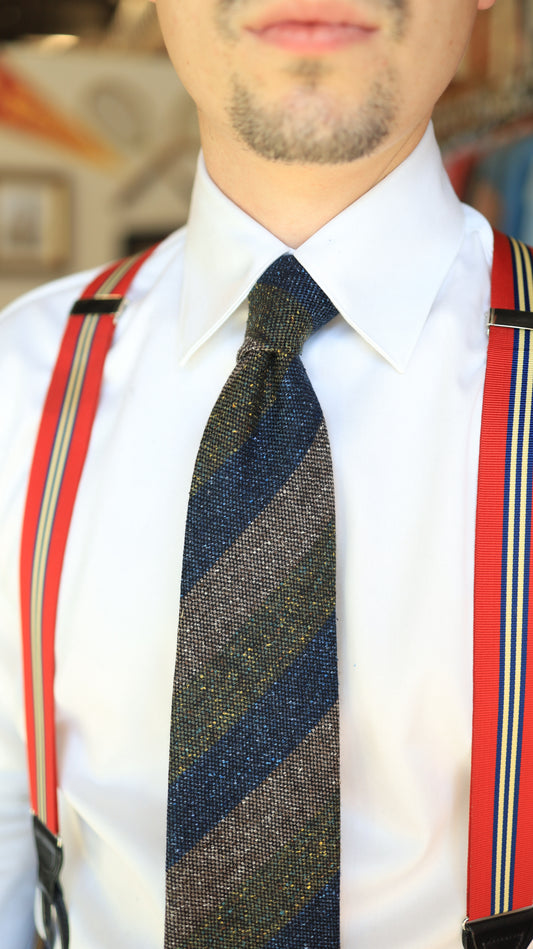 Wool and Silk Stripe Tie