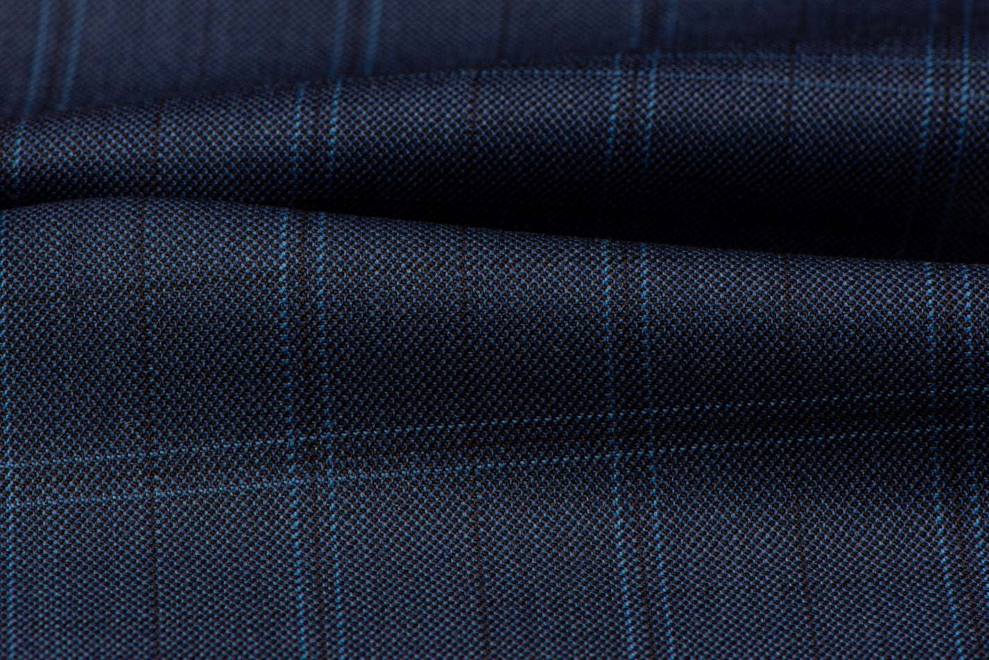 HUDDERSFIELD LIGHT NAVY W/ BLUE BLACK (suit price)