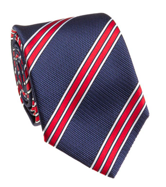Blue/Red Repp Tie