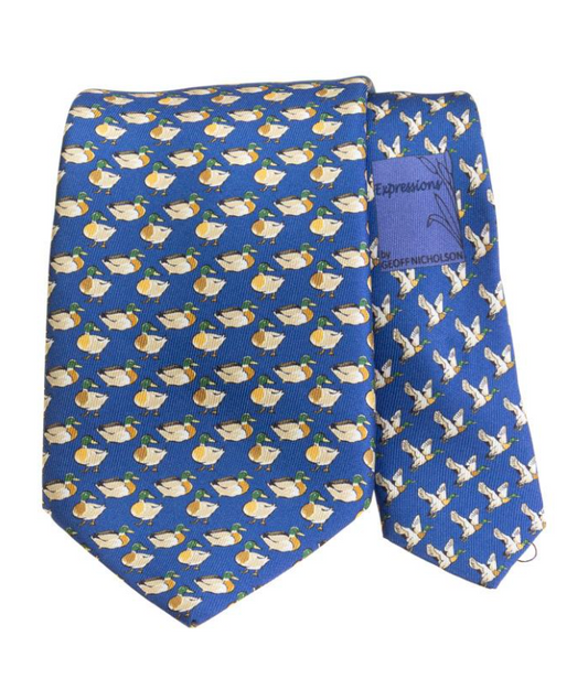 Duck Tie (Red & Navy)