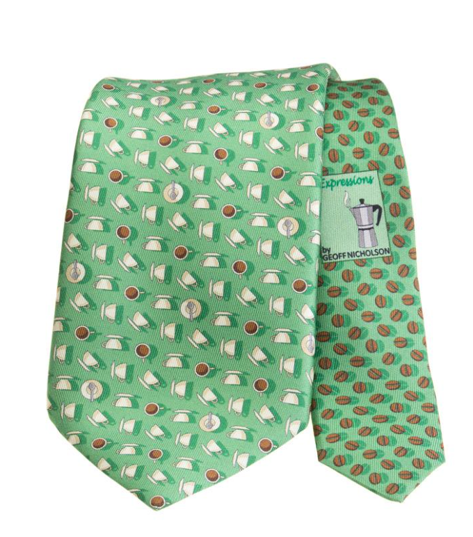 Espresso Cup Tie (Green&Blue)