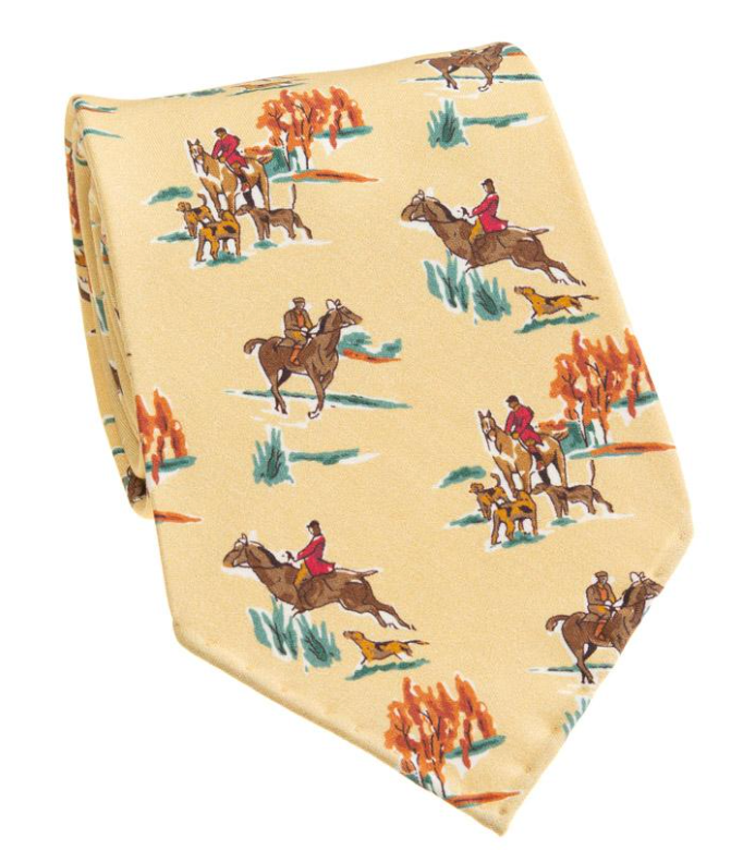 Yellow English Hunting Tie