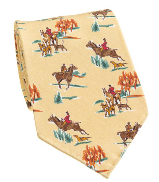 Yellow English Hunting Tie